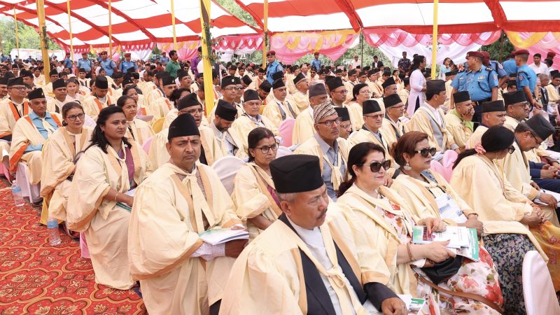 नेपाल संस्कृत विश्वविद्यालयको दीक्षान्त समारोहका सहभागी